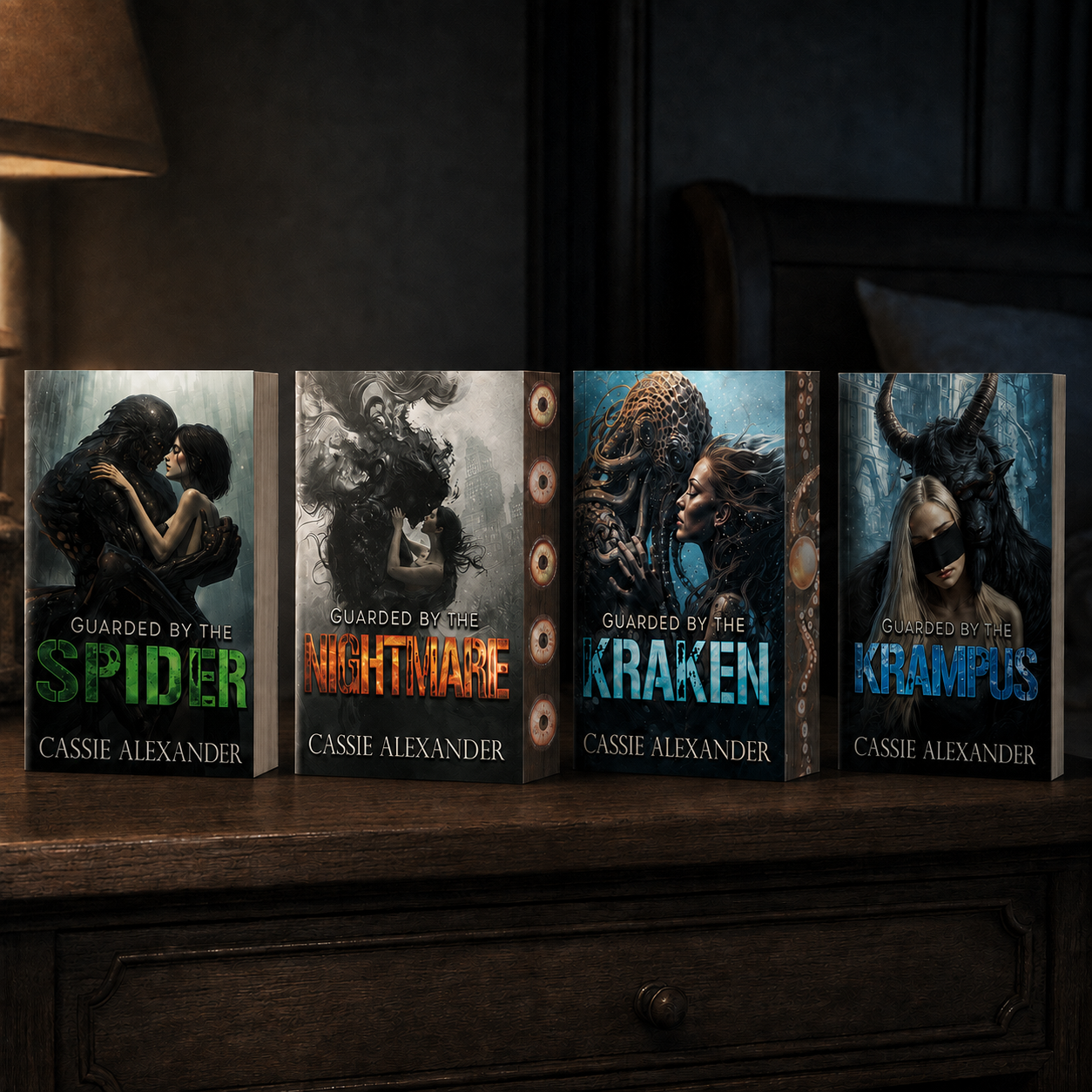 Styling concept for the four-book signed MSA bundle