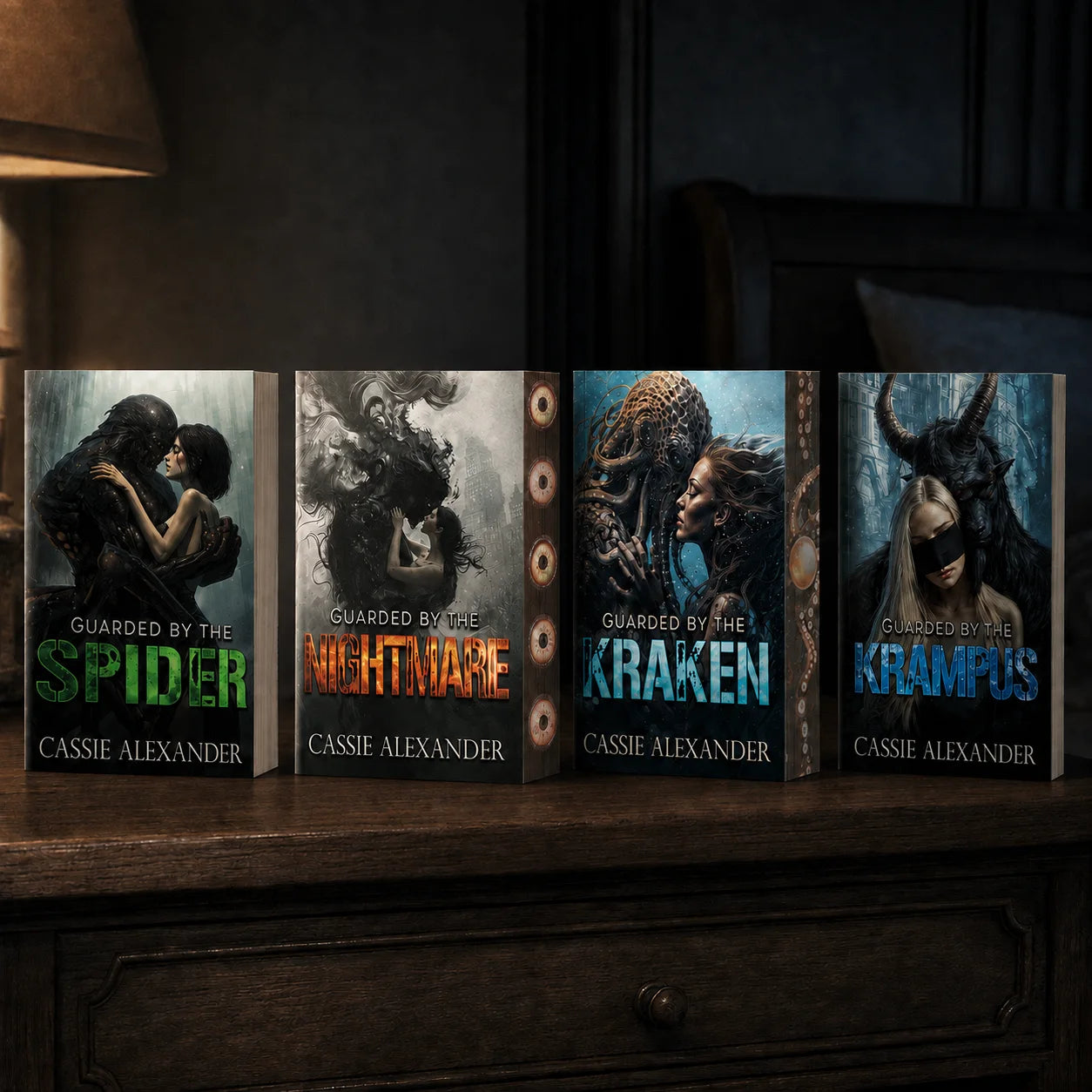 Styling concept for the four-book signed MSA bundle