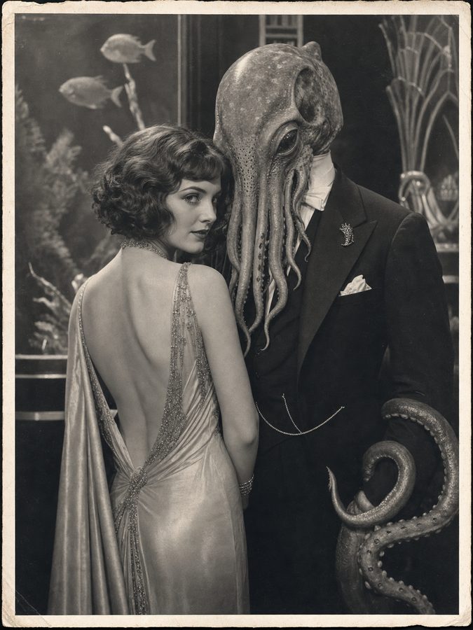 1930s aquarium society photo — Elle and Cepharius