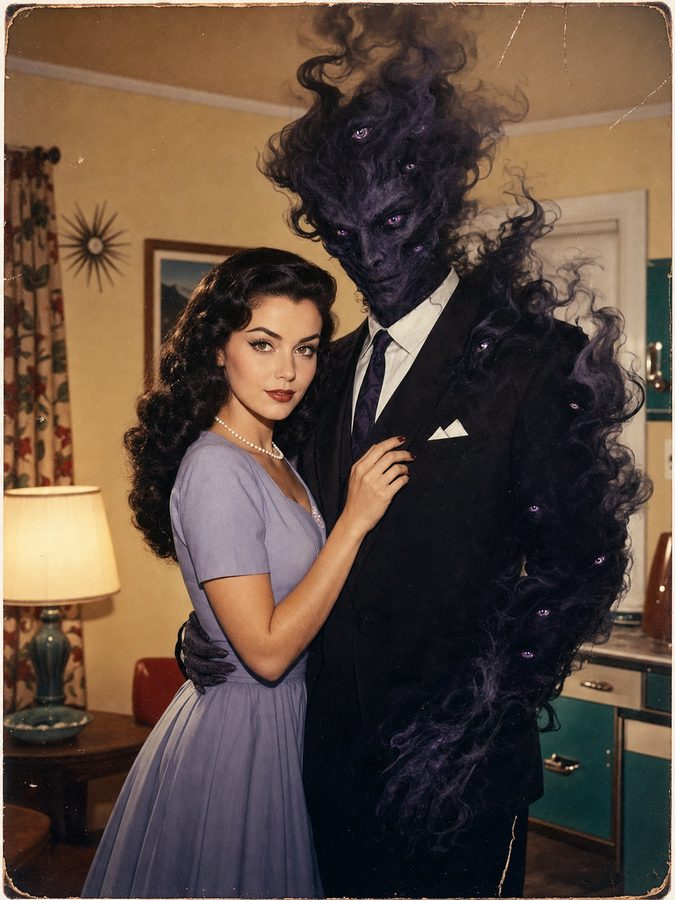 1950s uncanny domestic — Mina and Sylas