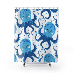 Happy Kraken Shower Curtain — main image