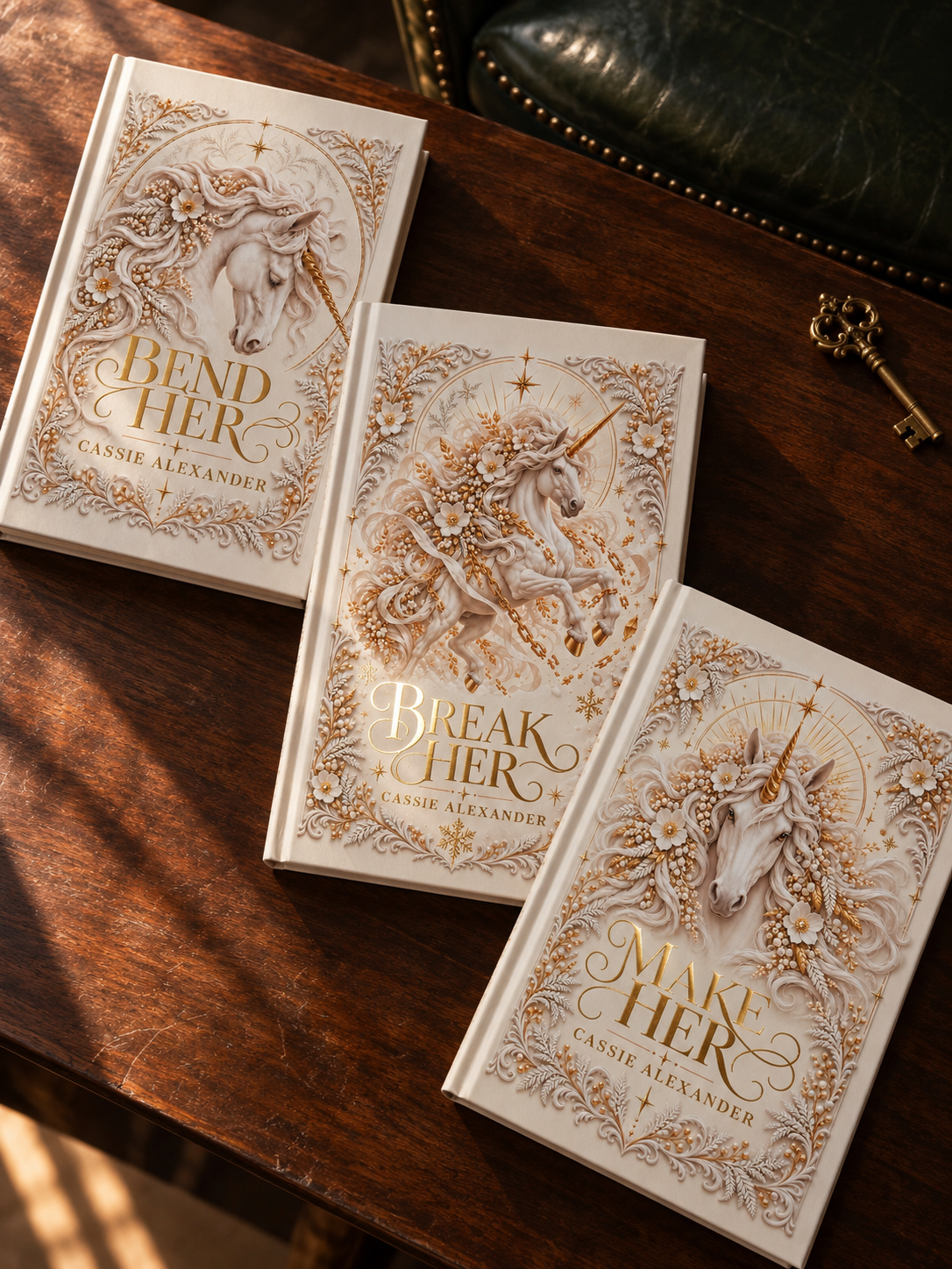 Hardback Winter White Unicorn trilogy
