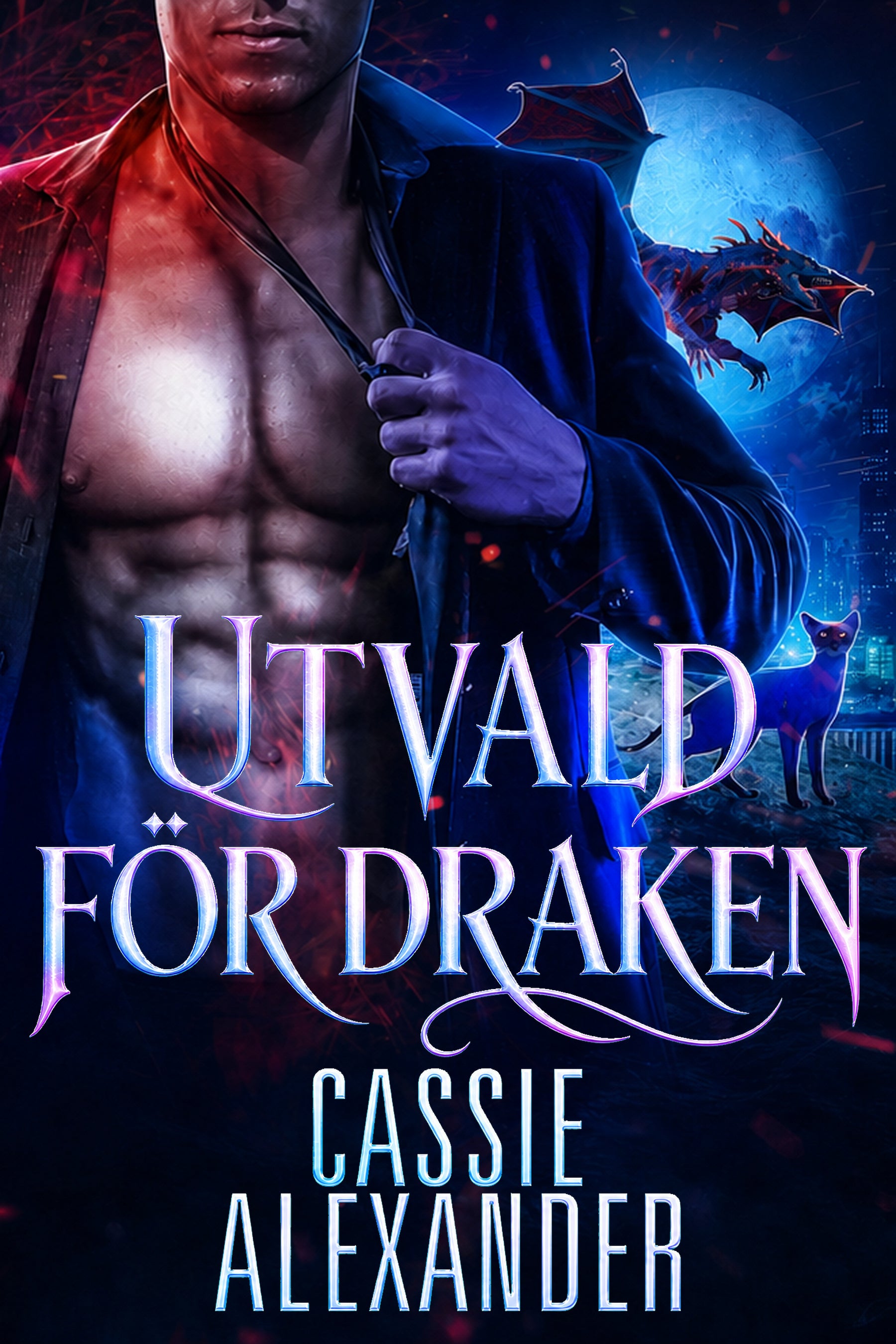 Utvald för draken Swedish ebook cover by Cassie Alexander