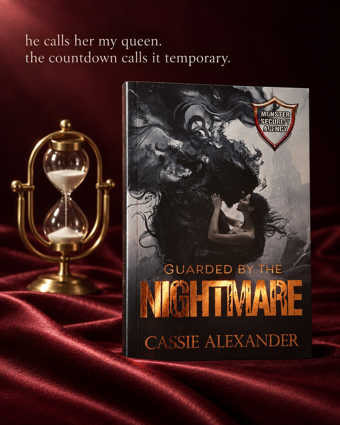 Guarded by the Nightmare limited edition with a brass hourglass
