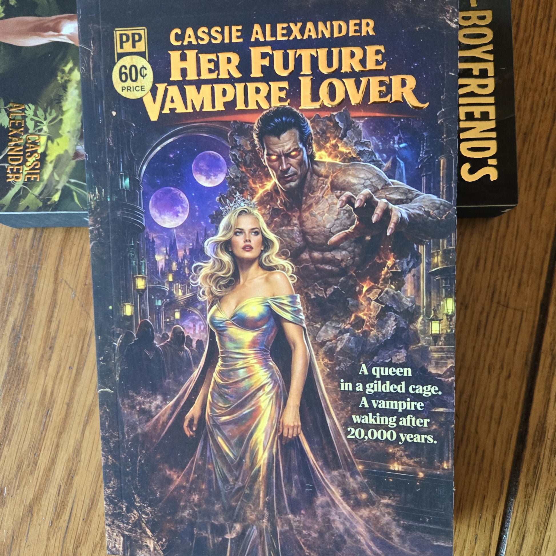Limited retro paperback set with Her Future Vampire Lover and Her Ex-Boyfriend's Werewolf Lover by Cassie Alexander