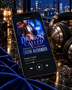 Dragon Called audiobook — phone and headphones editorial