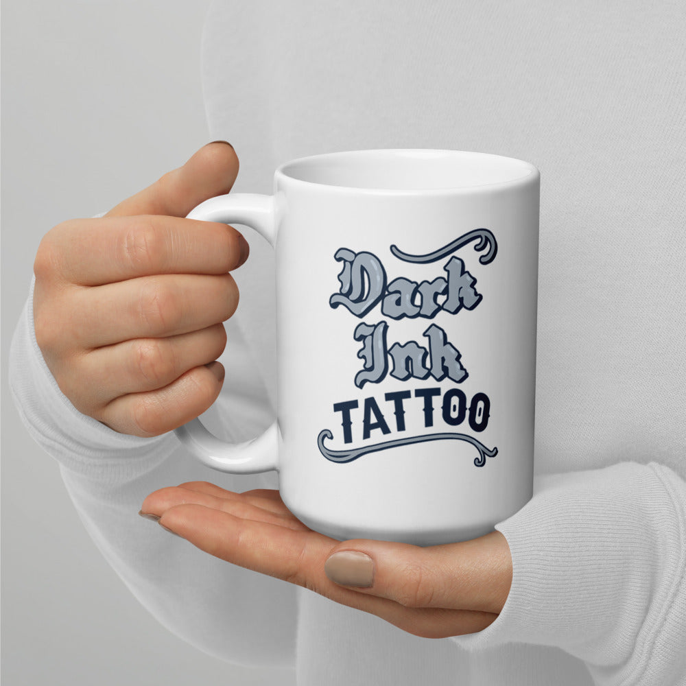 Dark Ink Tattoo Old Fashioned Logo 15 oz mug — product image