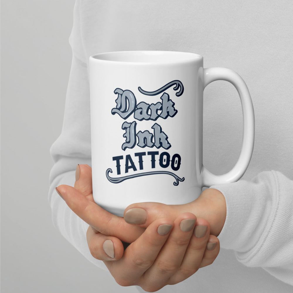 Dark Ink Tattoo Old Fashioned Logo 15 oz mug — additional view (image 2 of 2)