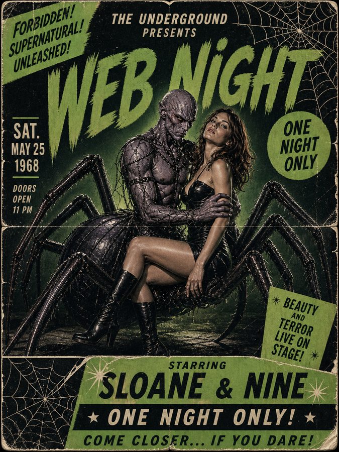 1960s underground club flyer — Sloane and Nine